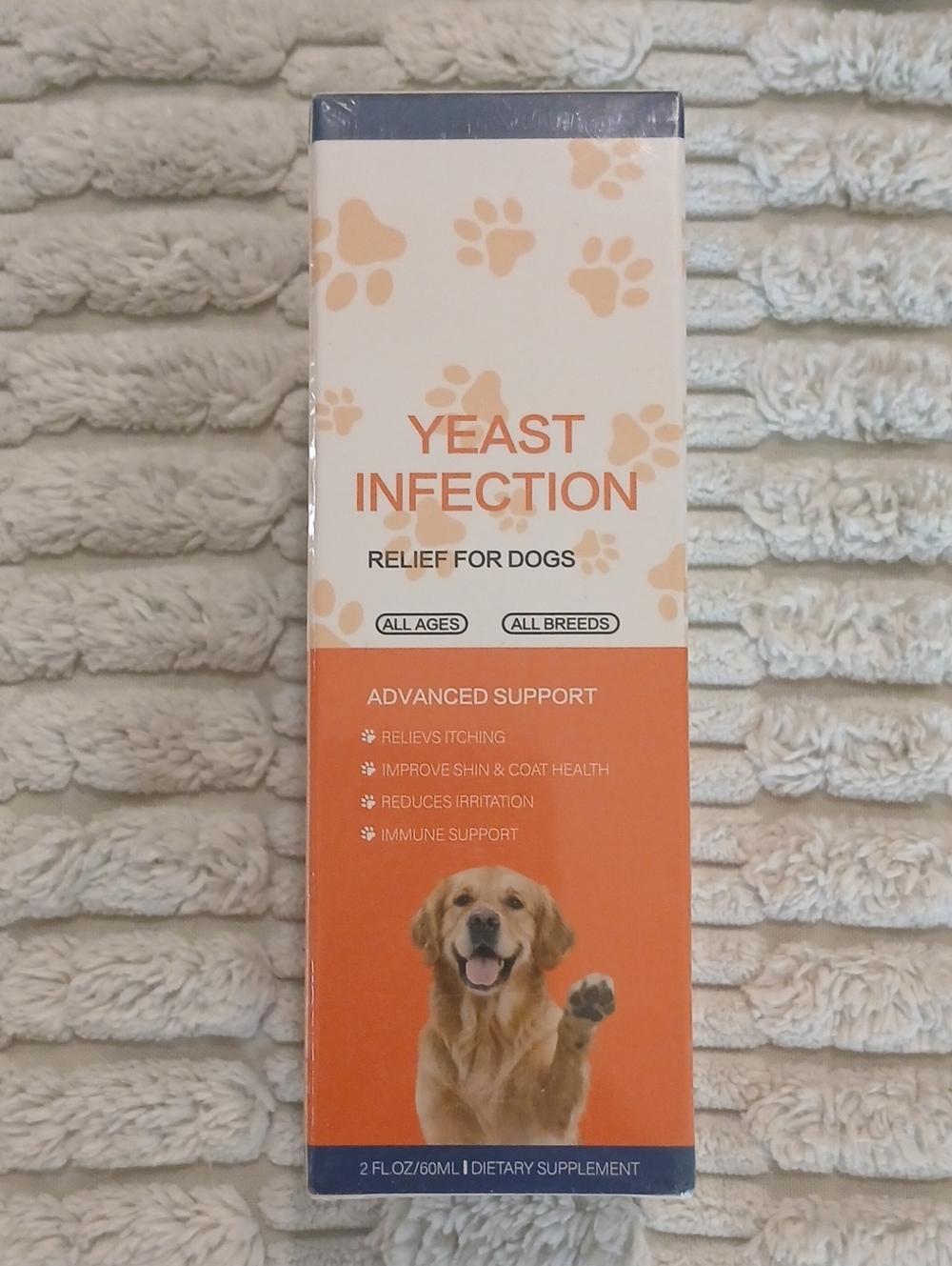 Natural Yeast Relief for Dogs/Cats Support Healthy Itch Relief, Ear Discomfort